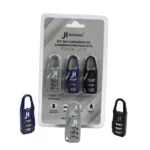 Kit 3 candados de seguridad portátil de combinación - Gris, Azul Marino y Negro. - Imagen 4