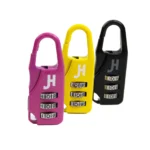 Kit 3 candados de seguridad portátil de combinación - Rosa, Amarillo, Negro