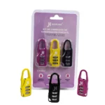 Kit 3 candados de seguridad portátil de combinación - Rosa, Amarillo, Negro - Imagen 3