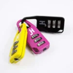 Kit 3 candados de seguridad portátil de combinación - Rosa, Amarillo, Negro - Imagen 5