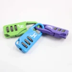 Kit 3 candados de seguridad portátil de combinación - Morado, Verde, Azul - Imagen 7