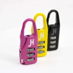 Kit 3 candados de seguridad portátil de combinación - Rosa, Amarillo, Negro - Imagen 4
