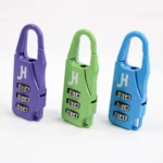 Kit 3 candados de seguridad portátil de combinación - Morado, Verde, Azul - Imagen 5