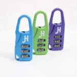 Kit 3 candados de seguridad portátil de combinación - Morado, Verde, Azul - Imagen 3