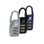 Kit 3 candados de seguridad portátil de combinación - Gris, Azul Marino y Negro.