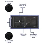 Base de Cama Eléctrica Ajustable + Colchón Memory Foam Thermal  | Función Masaje - Imagen 6