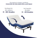 Base de Cama Eléctrica Ajustable + Colchón Memory Foam Thermal  | Función Masaje - Imagen 8