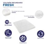 Dual System: Colchón primario + colchón secundario 10cm (Fresh) - Imagen 3