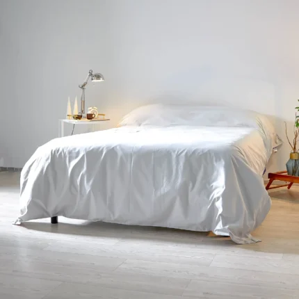 Kit Funda 100% Algodón + Relleno de Edredón Pluma de Ganso (400 hilos)