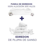 Kit Funda 100% Algodón + Relleno de Edredón Pluma de Ganso (300 hilos) - Imagen 3